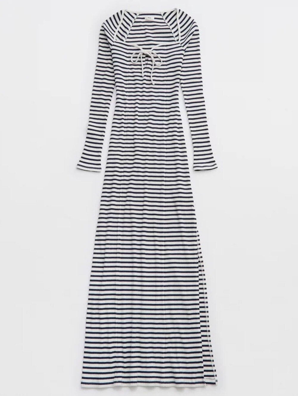Aerie Striped Navy and White Long Sleeve Maxi Dress XL NWT - Picture 3 of 6